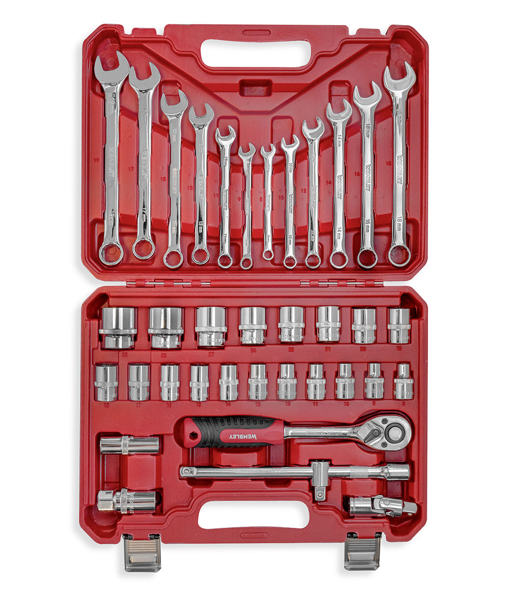 Juego de bocallaves con llaves combinadas 1/2” · Wembley 7879