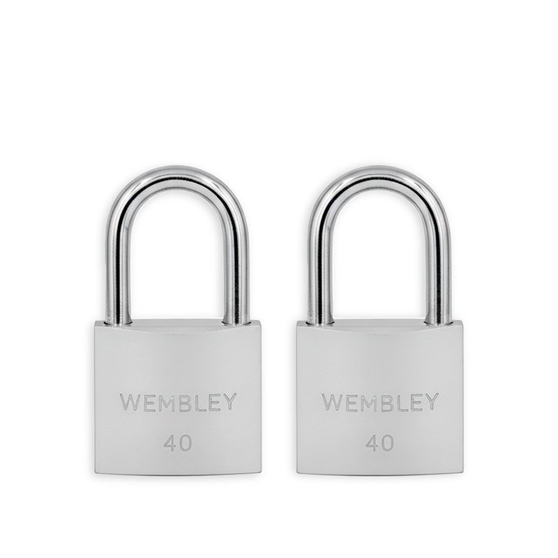 Candado de Acero Niquelado Hermanados 2 x 40mm WEMBLEY®