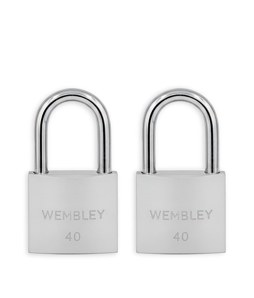 Candado de acero niquelado llave computarizada hermanados 40 mm · Wembley 7759